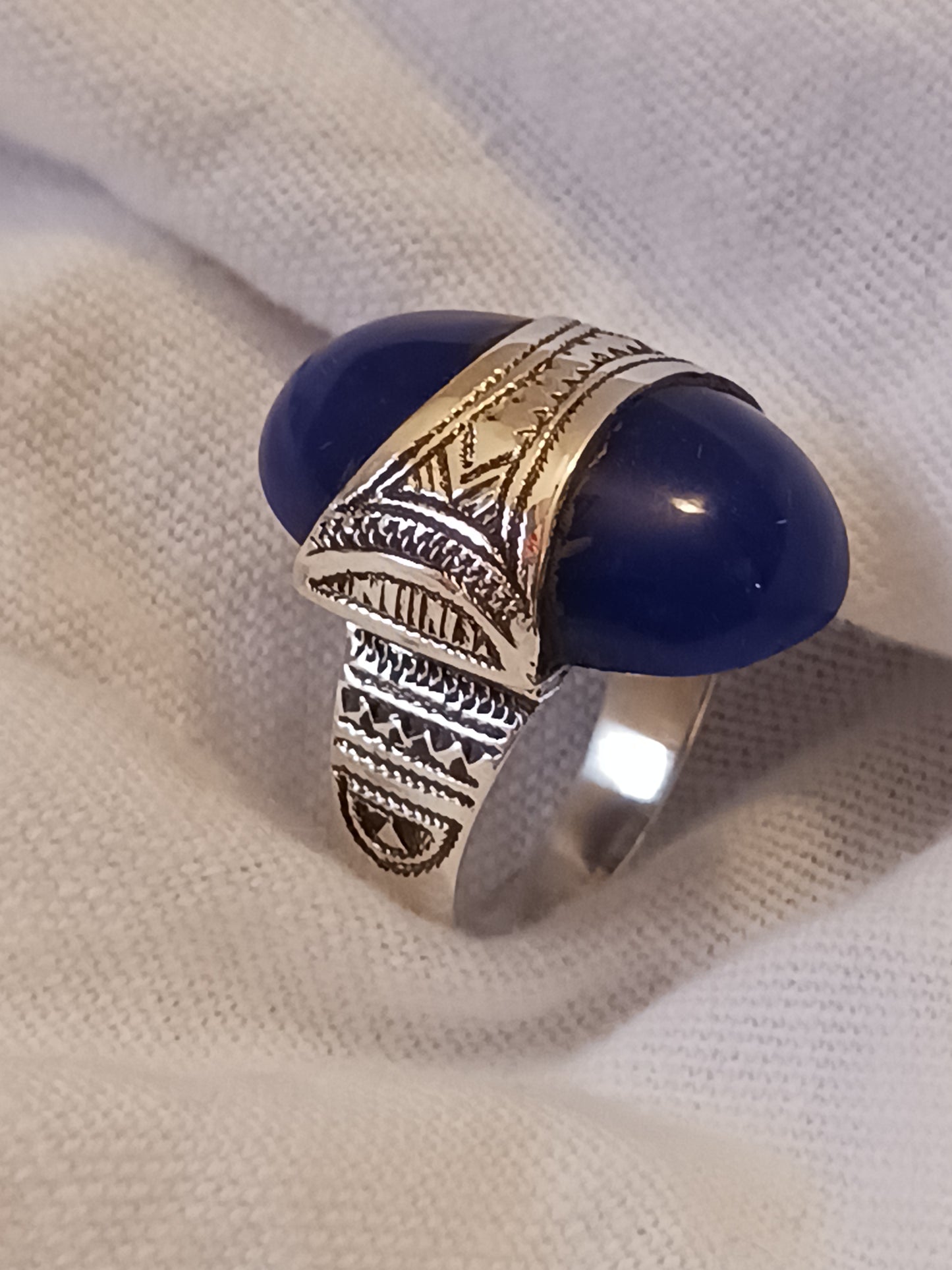 Bague touareg en argent massif