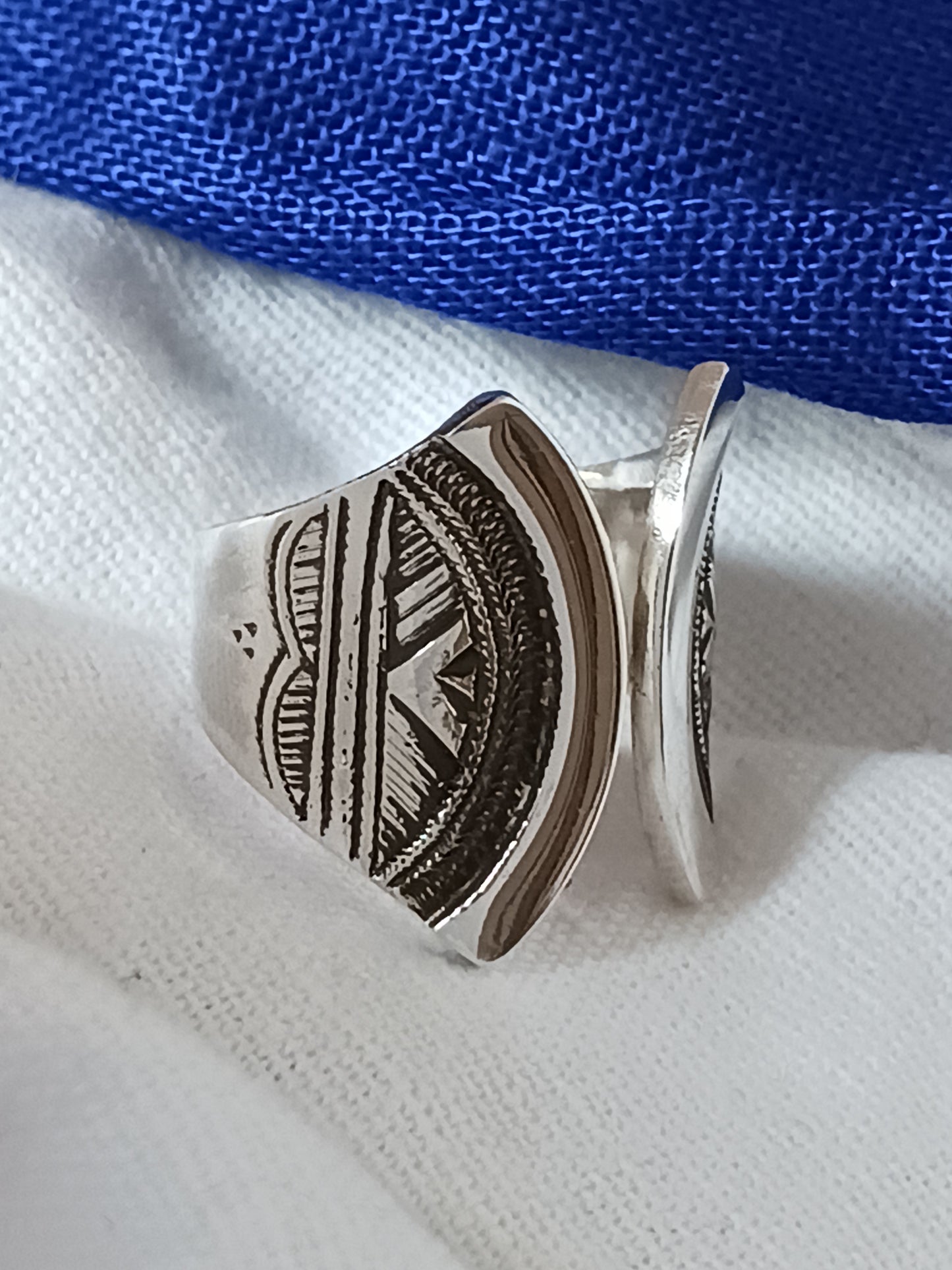 Bague touareg en argent massif