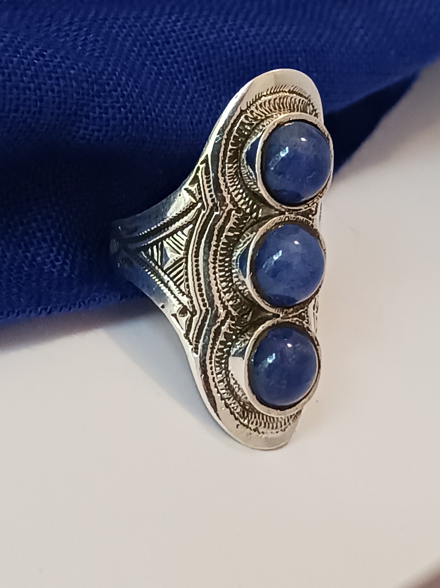Bague touareg en argent massif