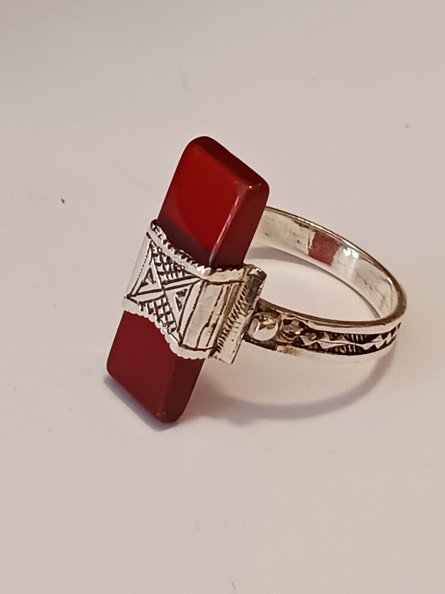 Bague touareg en argent massif