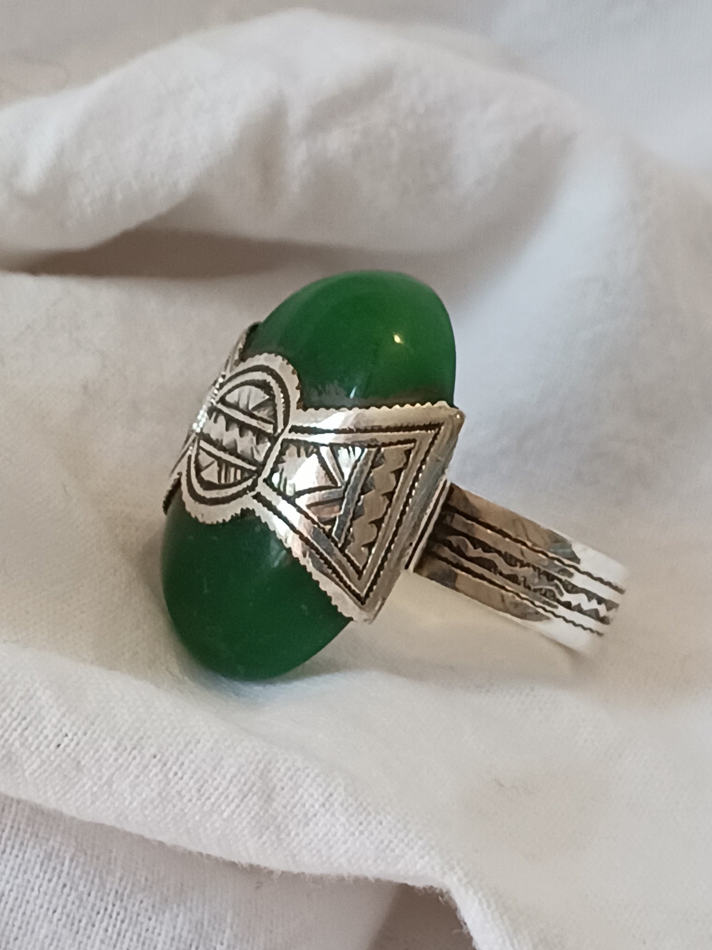 Bague touareg en argent massif