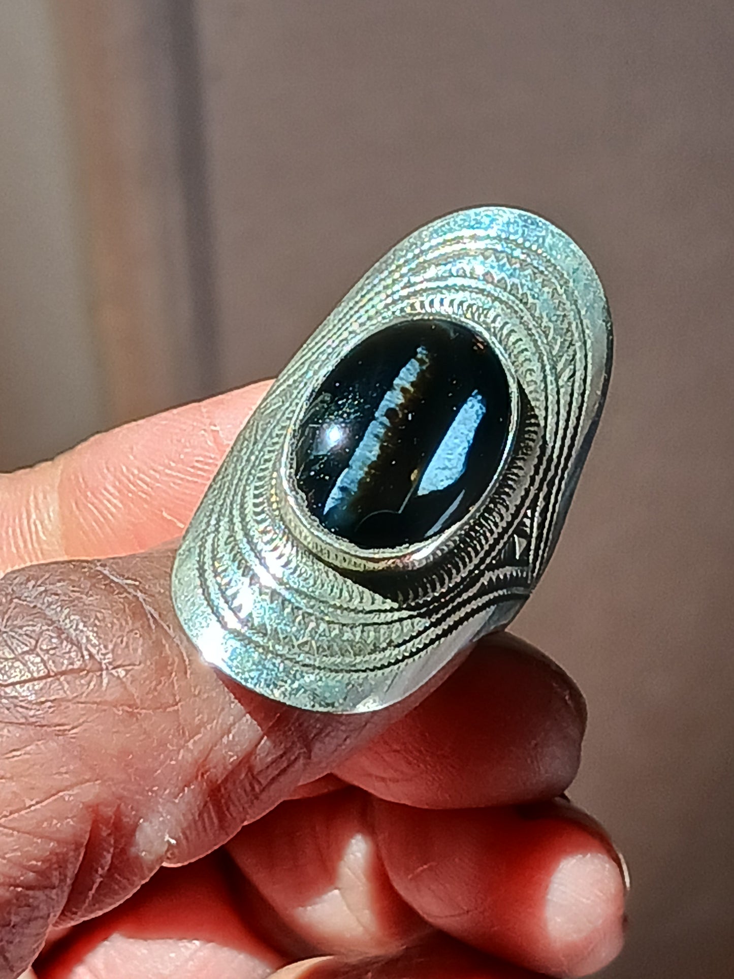 Bague touareg en argent massif