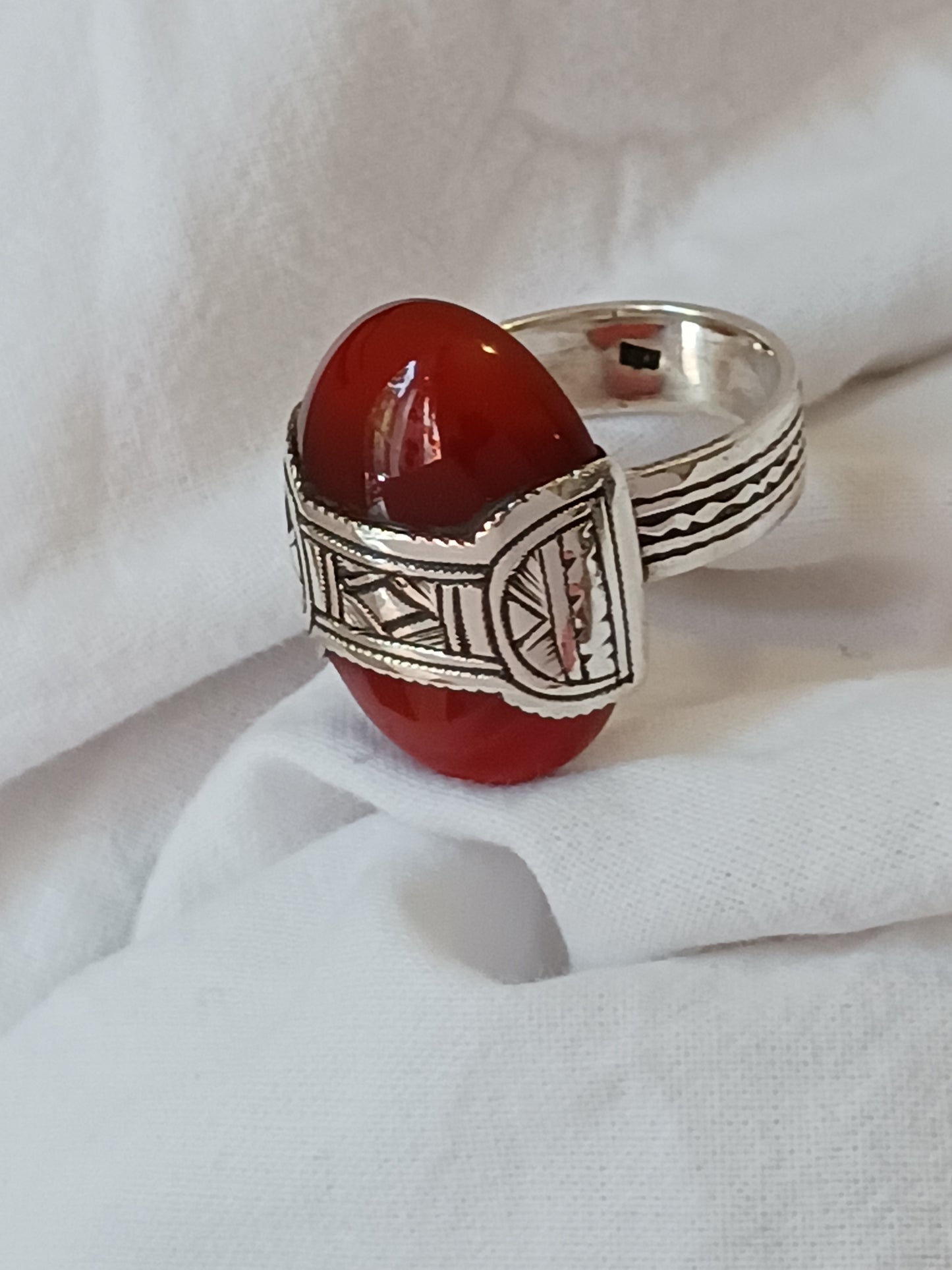 Bague touareg en argent massif