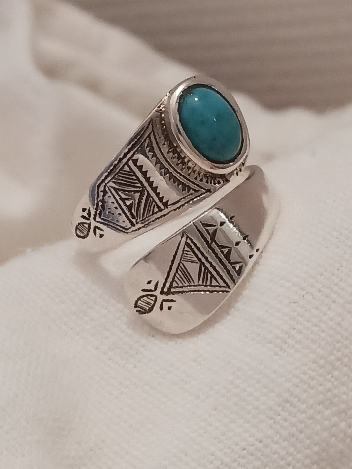 Bague touareg en argent massif