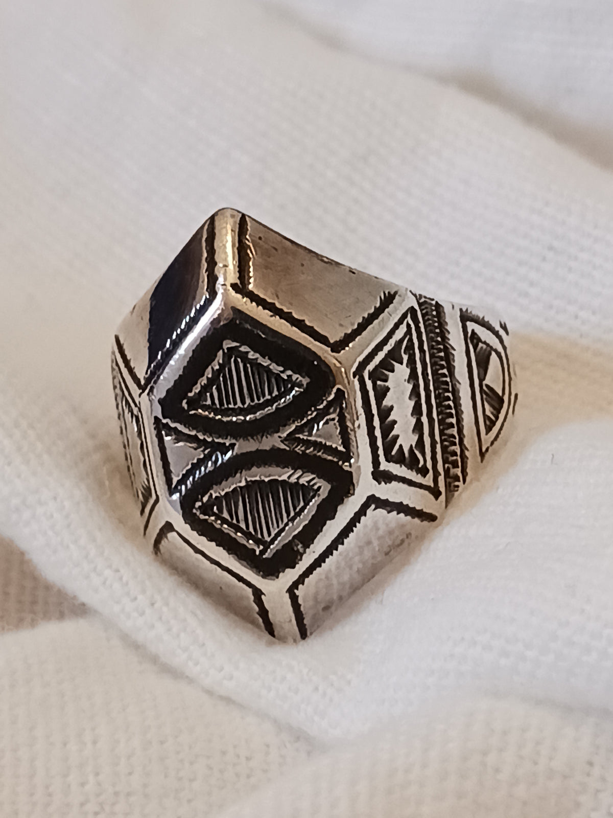 Bague touareg en argent massif