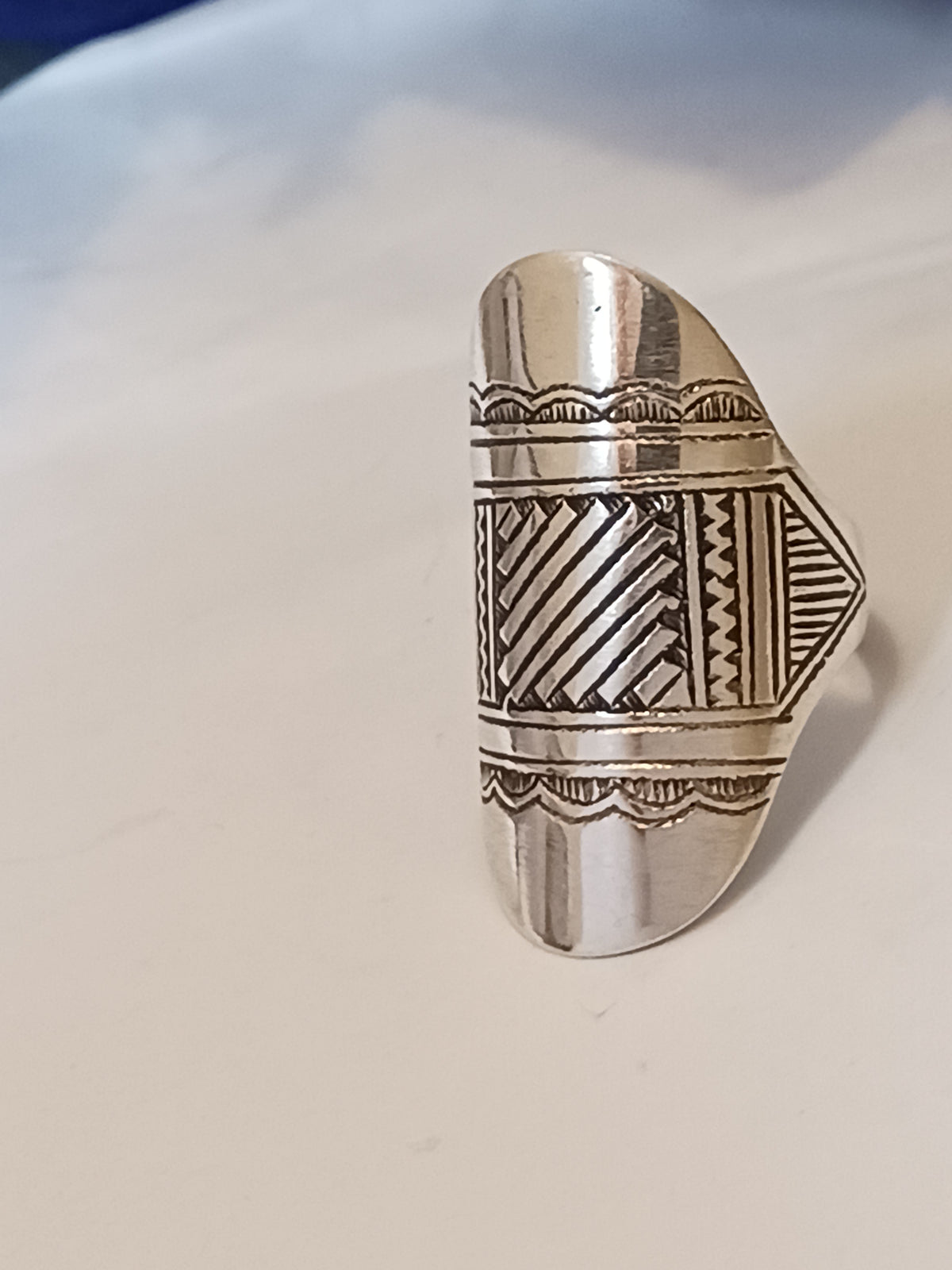 Bague touareg en argent massif