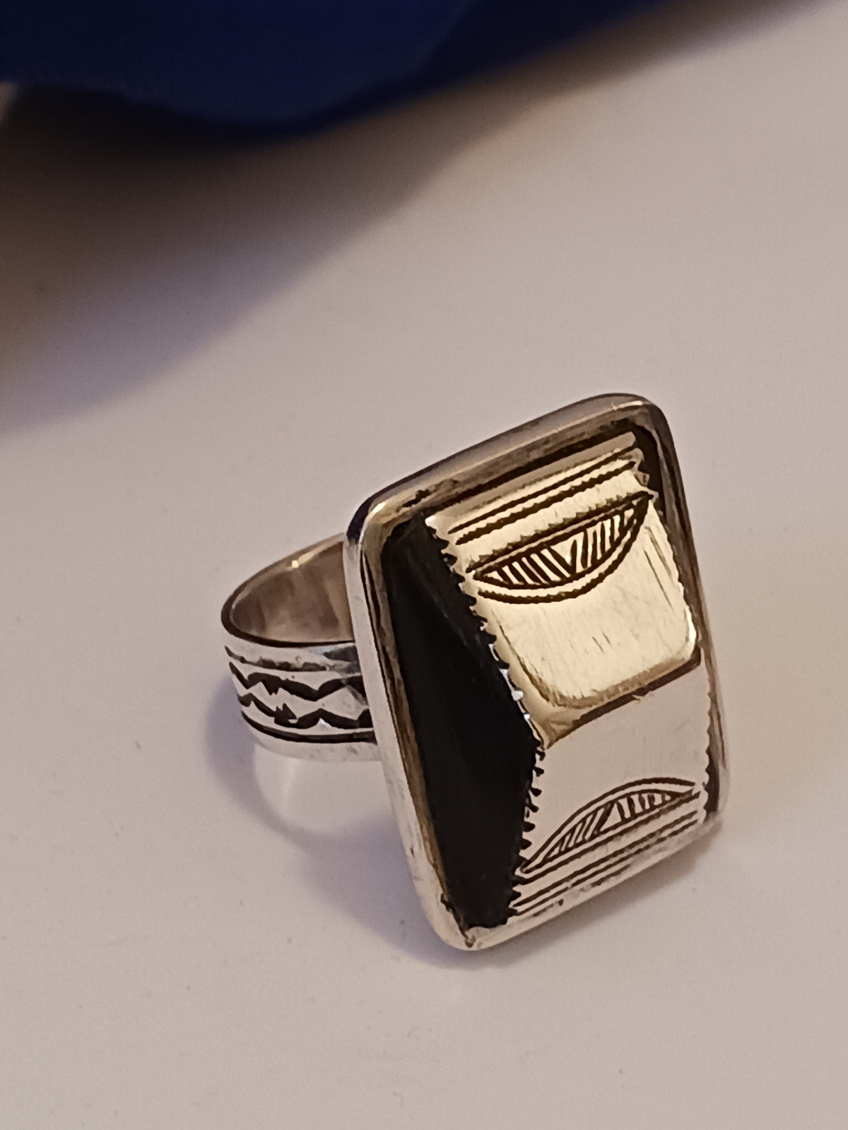 Bague touareg en argent massif