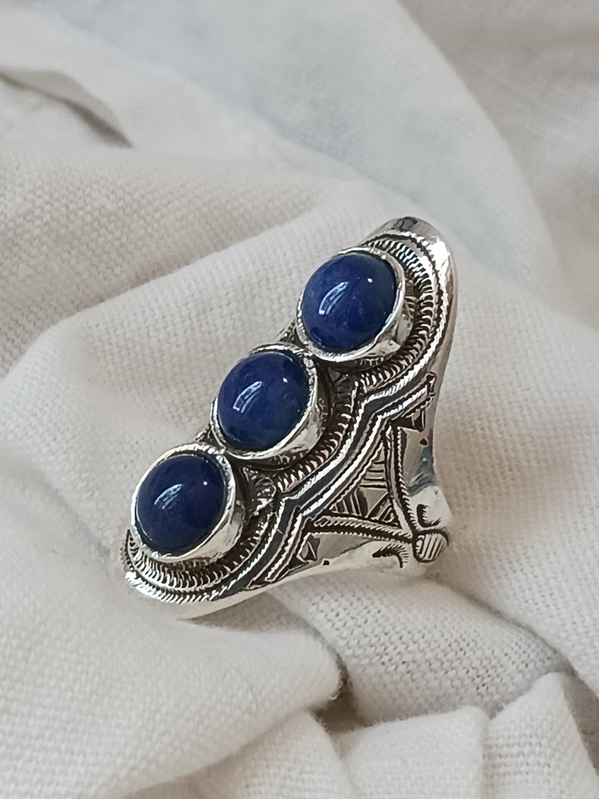 Bague touareg en argent massif