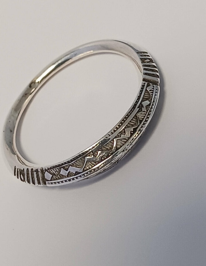 Bague touareg en argent massif
