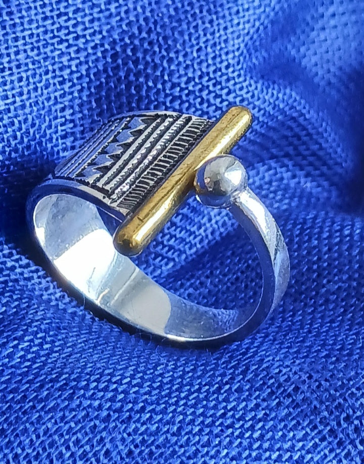 Bague touareg en argent massif