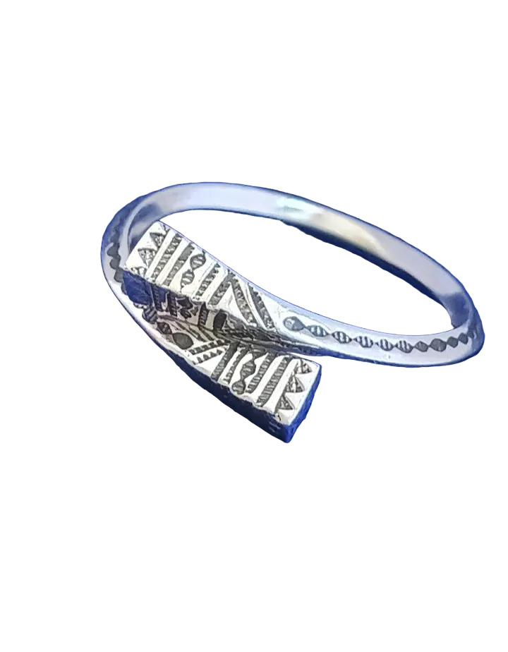 Bague touareg en argent massif