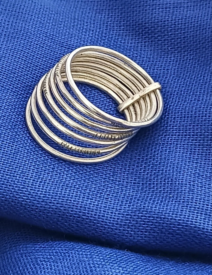 Bague touareg en argent massif