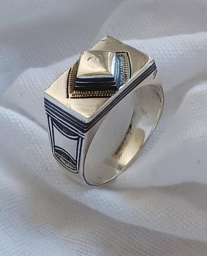 Bague touareg en argent massif