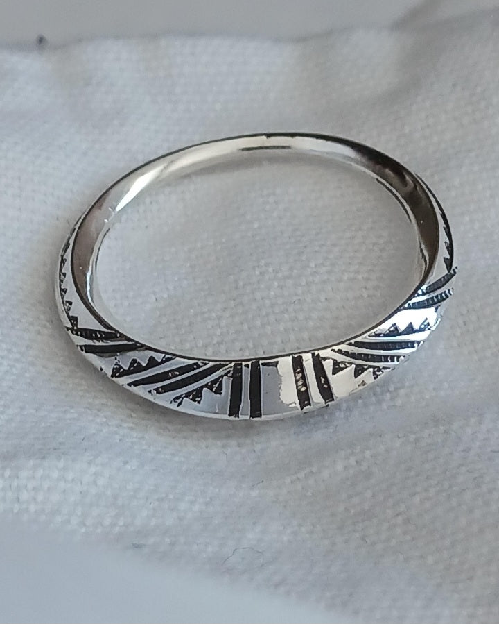 Bague touareg en argent massif