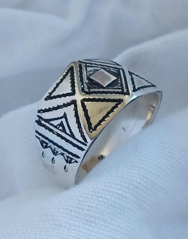 Bague touareg en argent massif