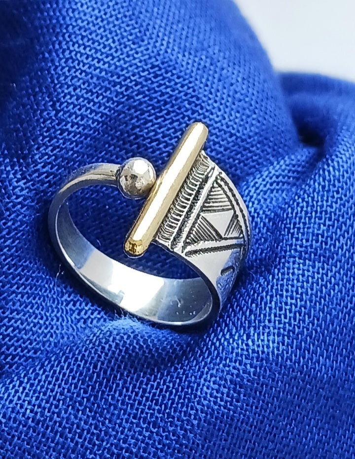 Bague touareg en argent massif