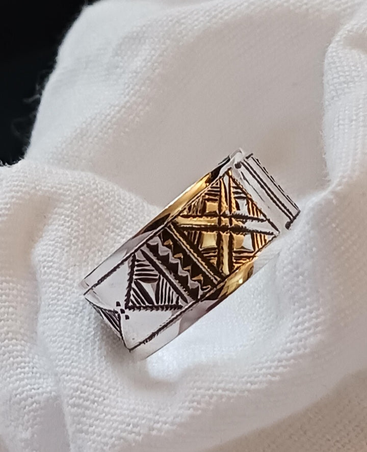 Bague touareg en argent massif