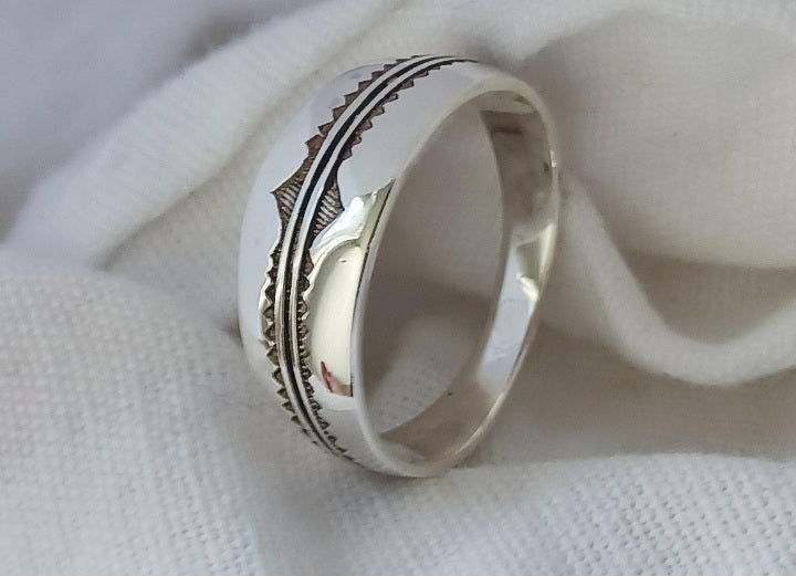 Bague touareg en argent massif