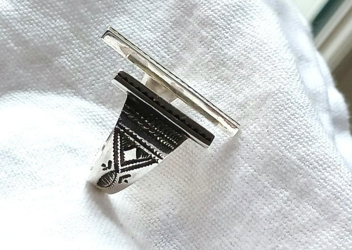 Bague touareg en argent massif