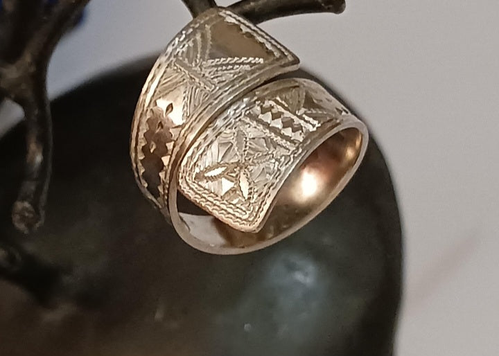 Bague touareg en argent massif