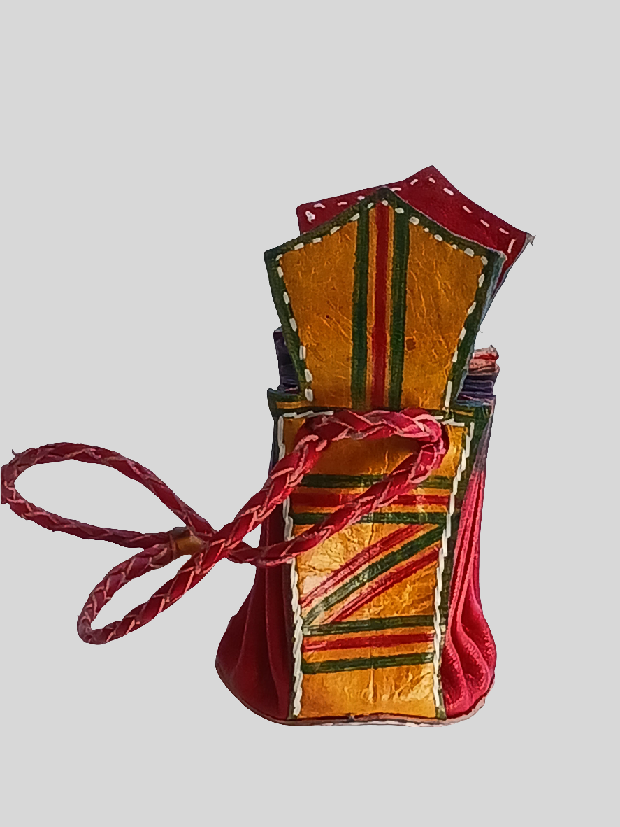 Bourse touareg en cuir