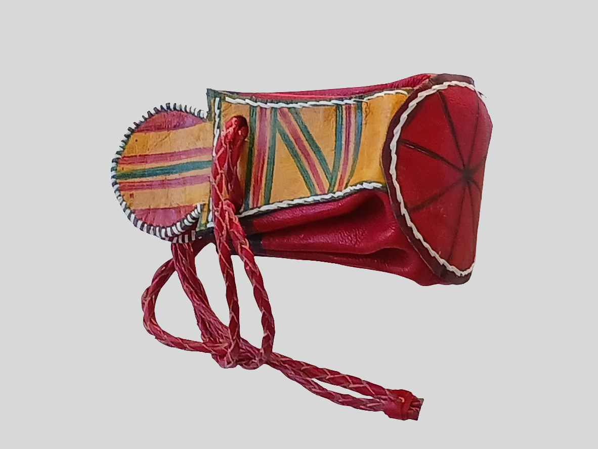 Bourse touareg en cuir