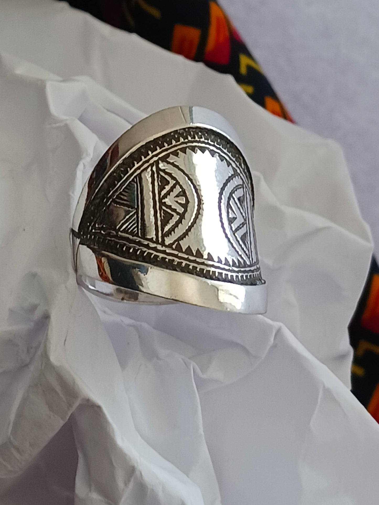 Bague touareg en argent massif