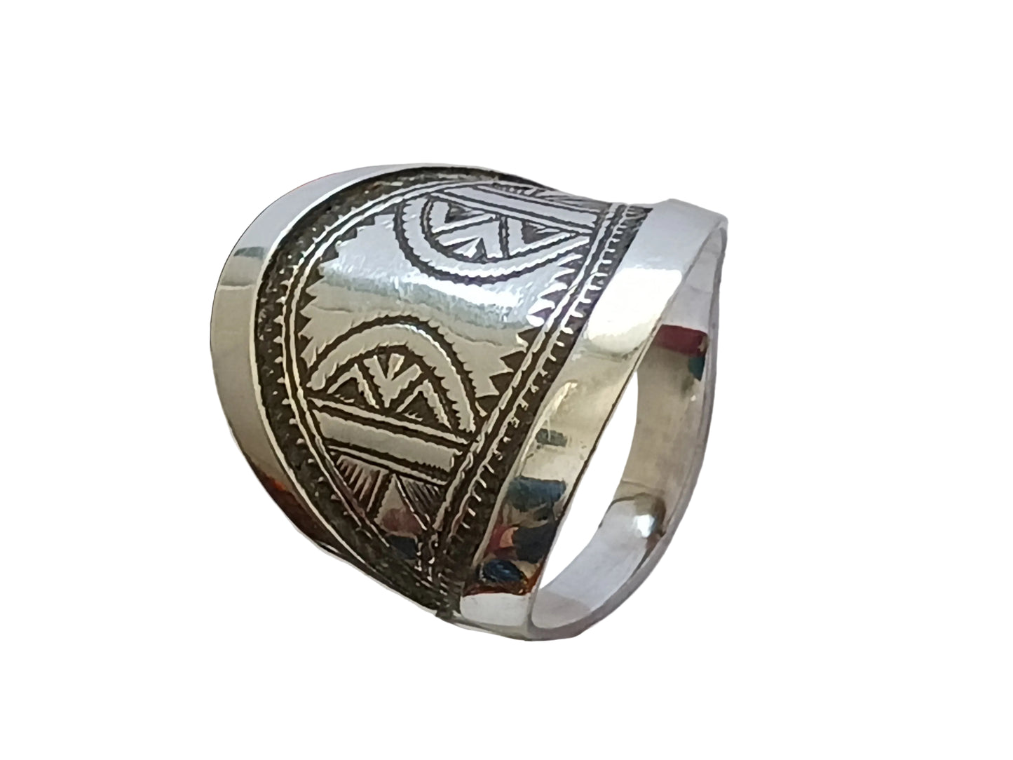 Bague touareg en argent massif