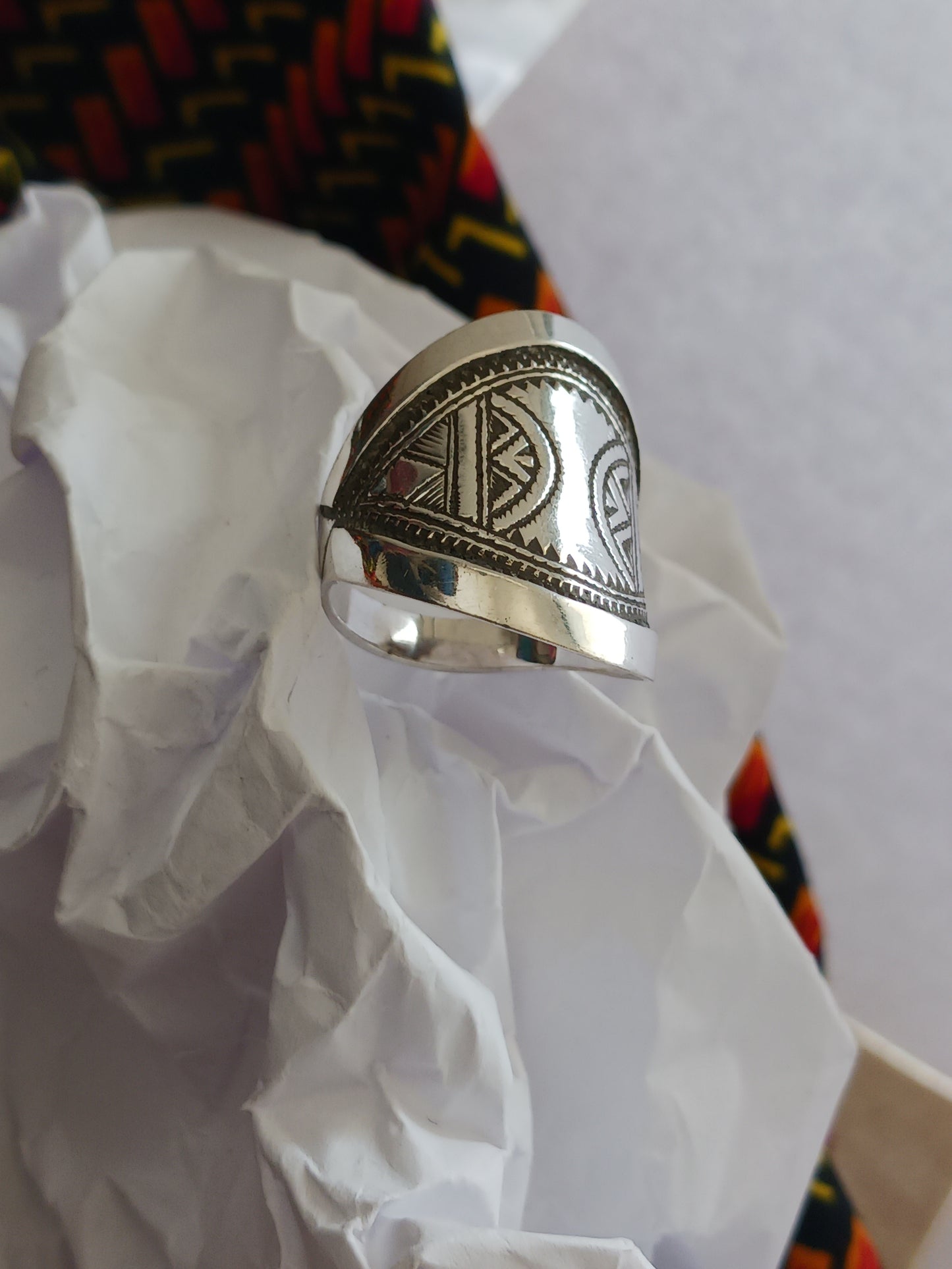Bague touareg en argent massif