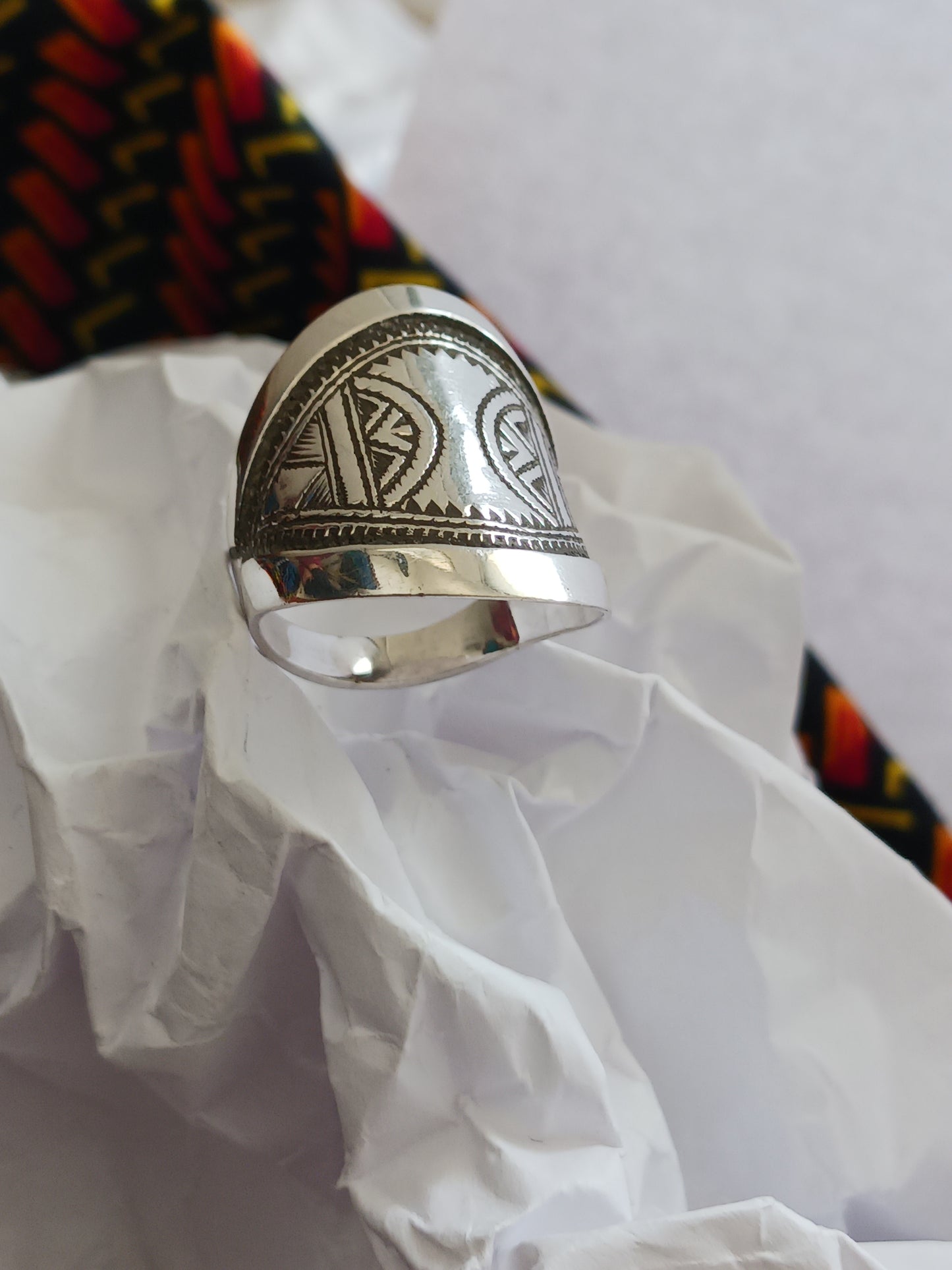 Bague touareg en argent massif