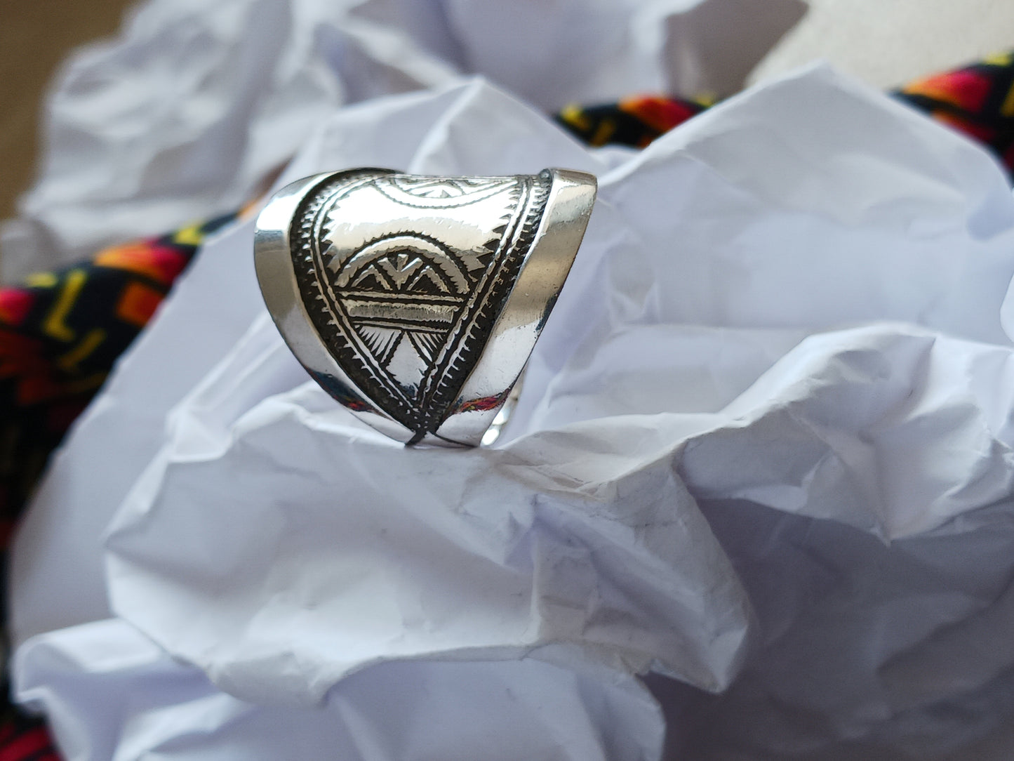 Bague touareg en argent massif