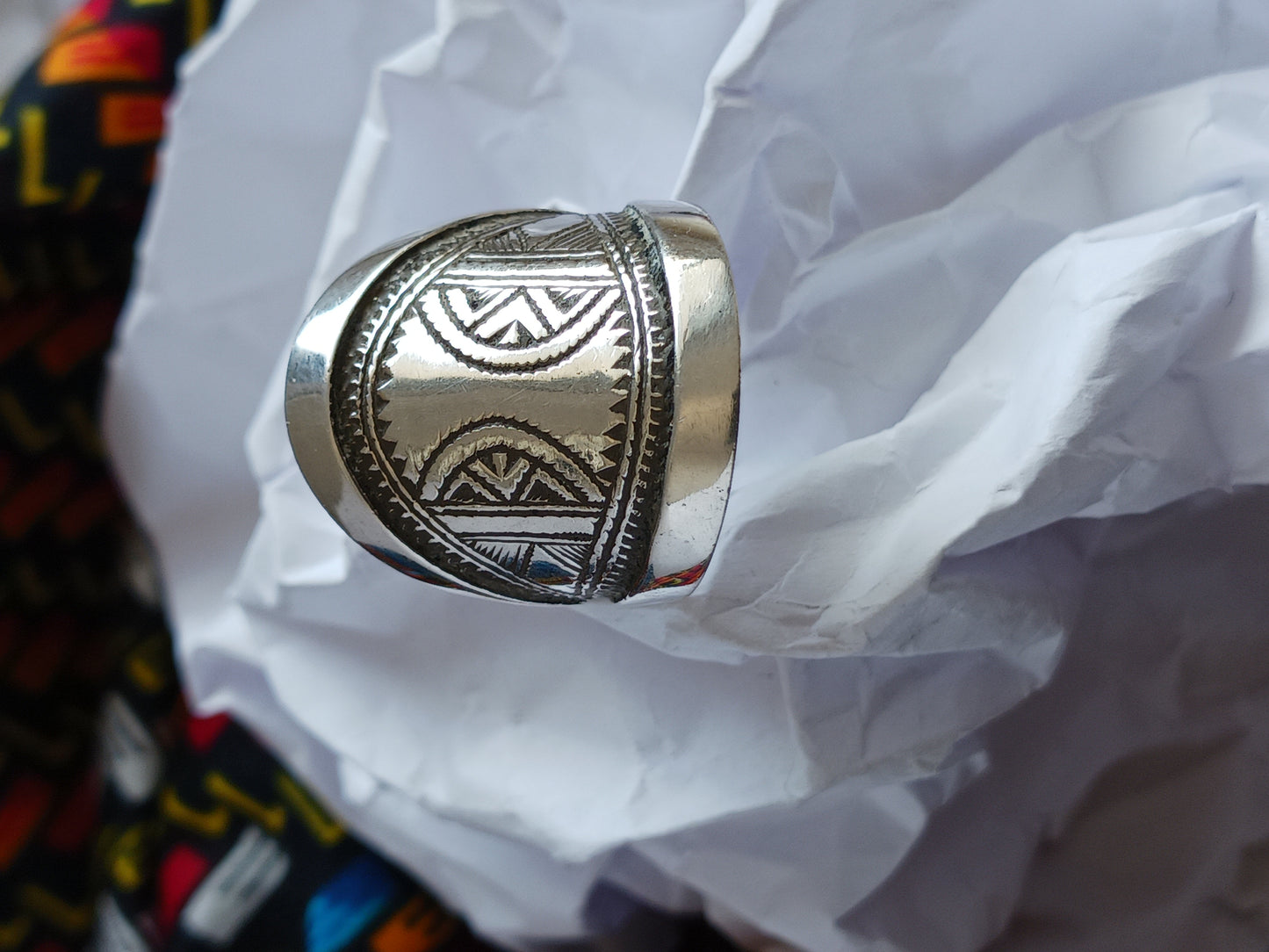 Bague touareg en argent massif