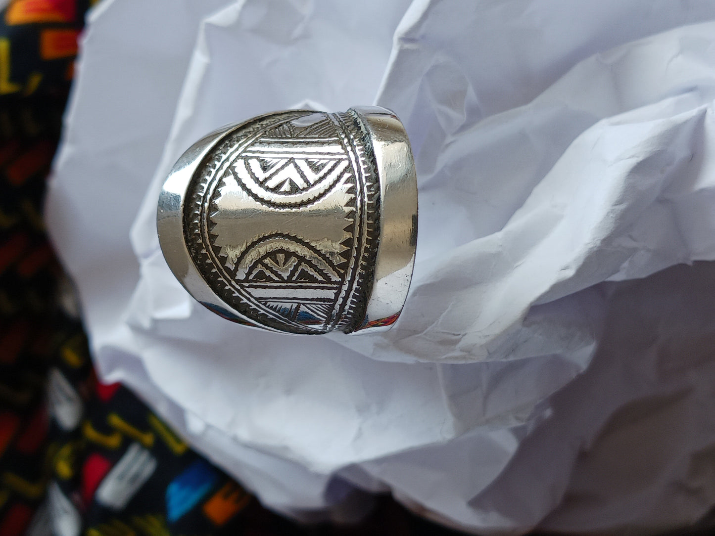 Bague touareg en argent massif