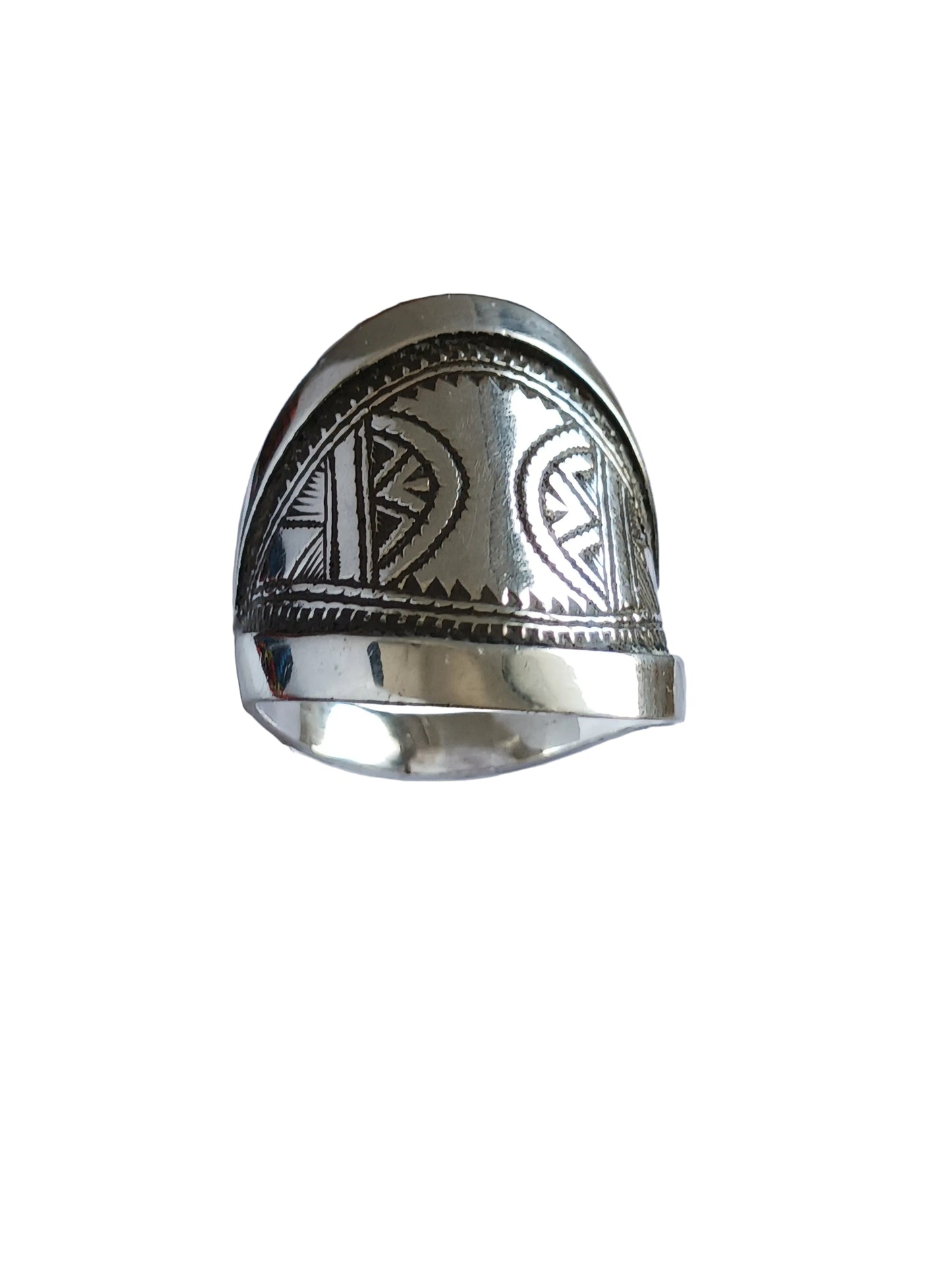 Bague touareg en argent massif
