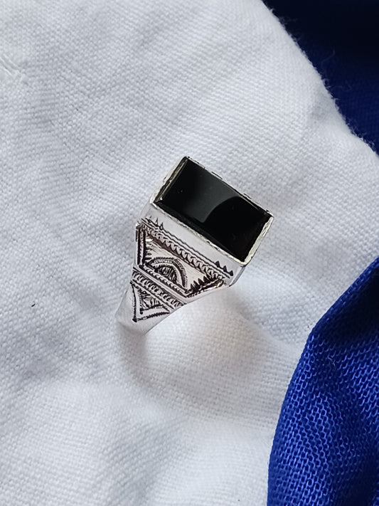 Bague touareg en argent massif