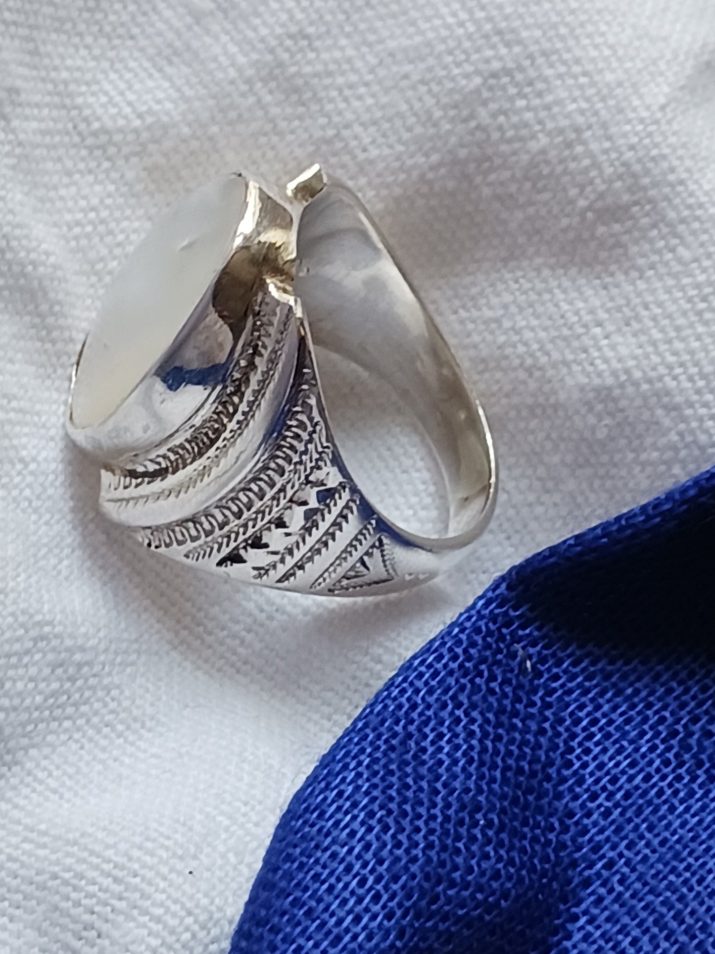 Bague touareg en argent massif
