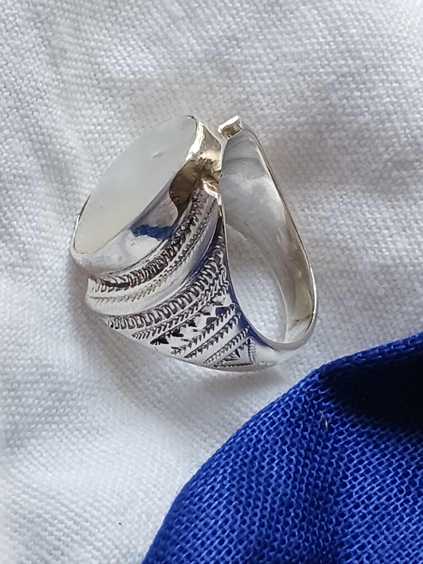 Bague touareg en argent massif