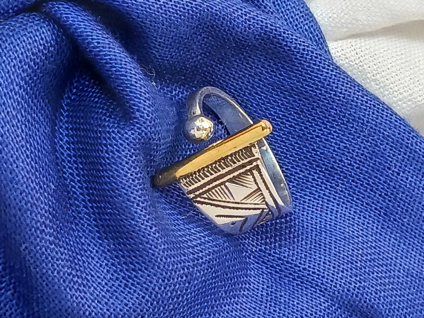 Bague touareg en argent massif