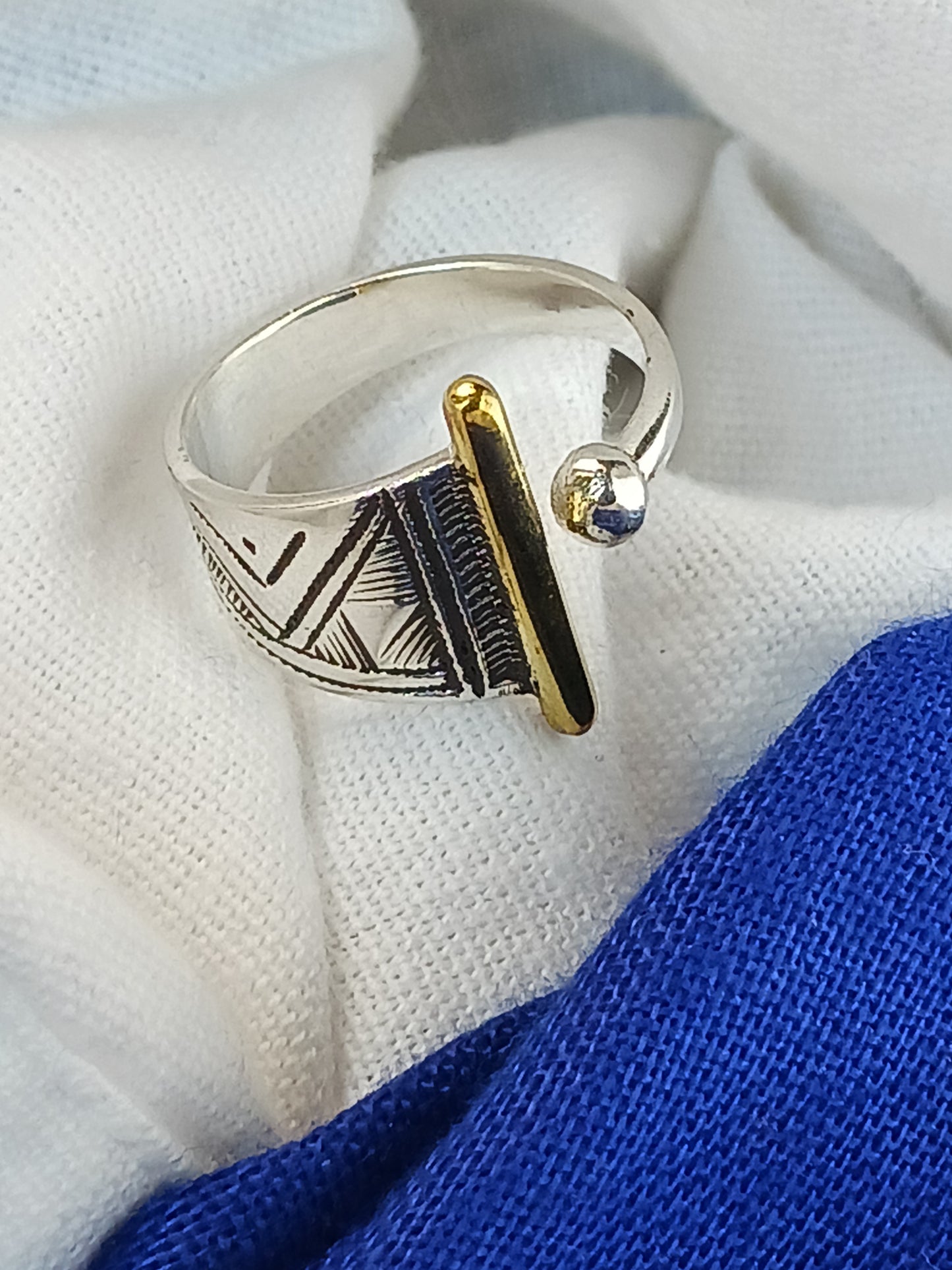 Bague touareg en argent massif