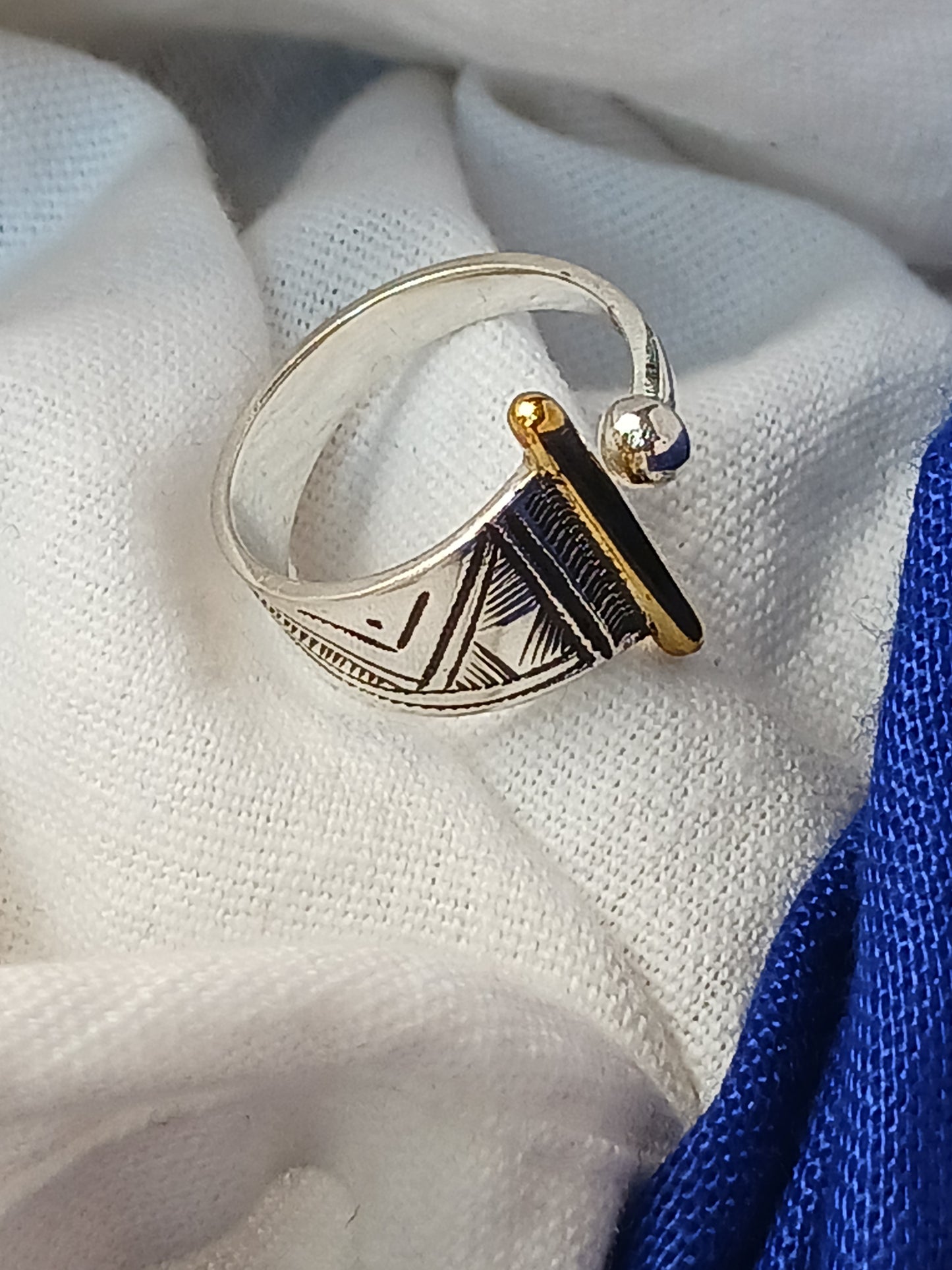 Bague touareg en argent massif