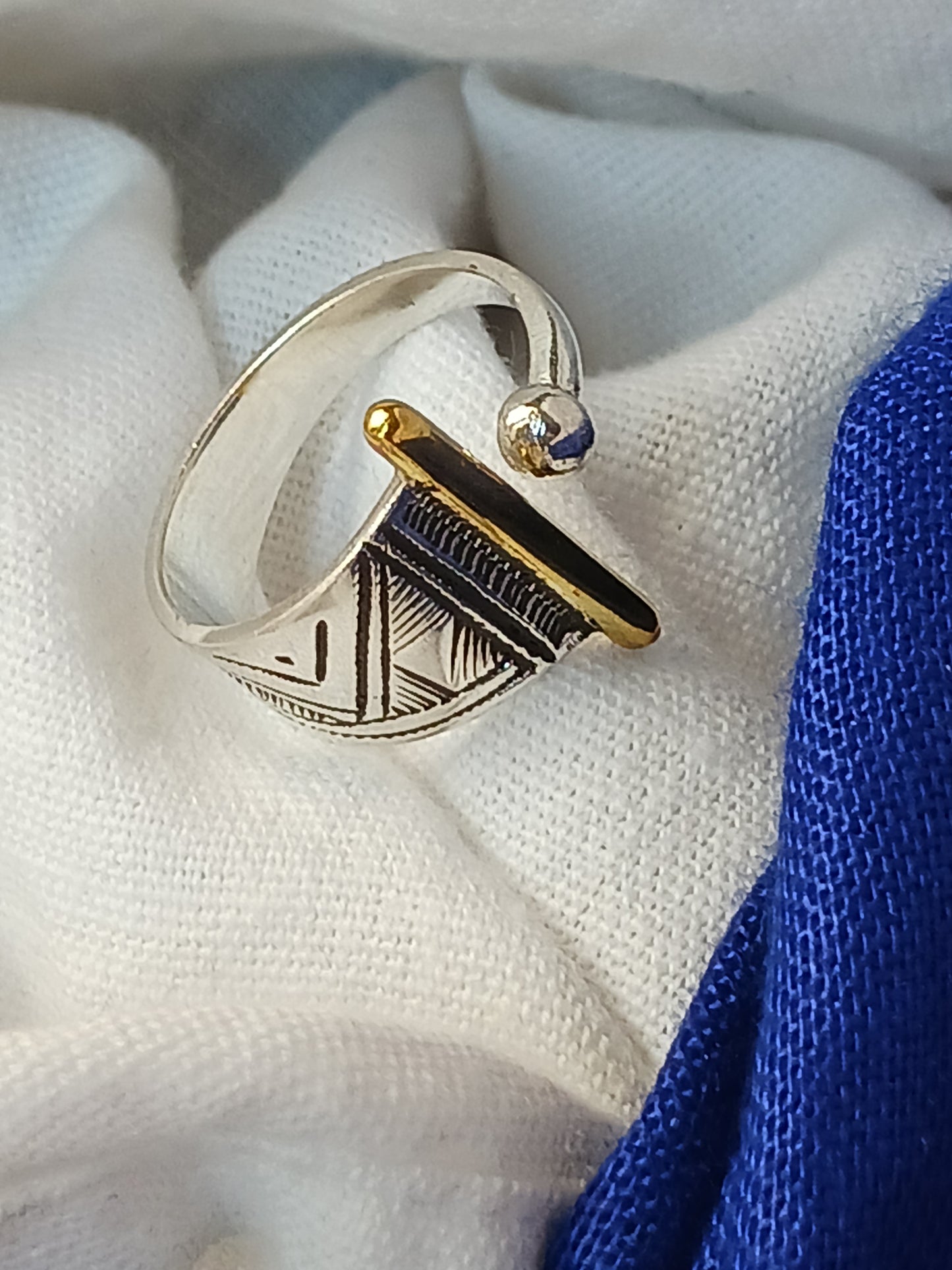 Bague touareg en argent massif