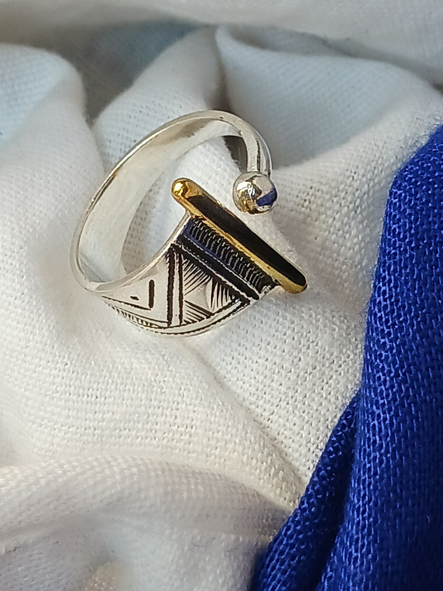 Bague touareg en argent massif