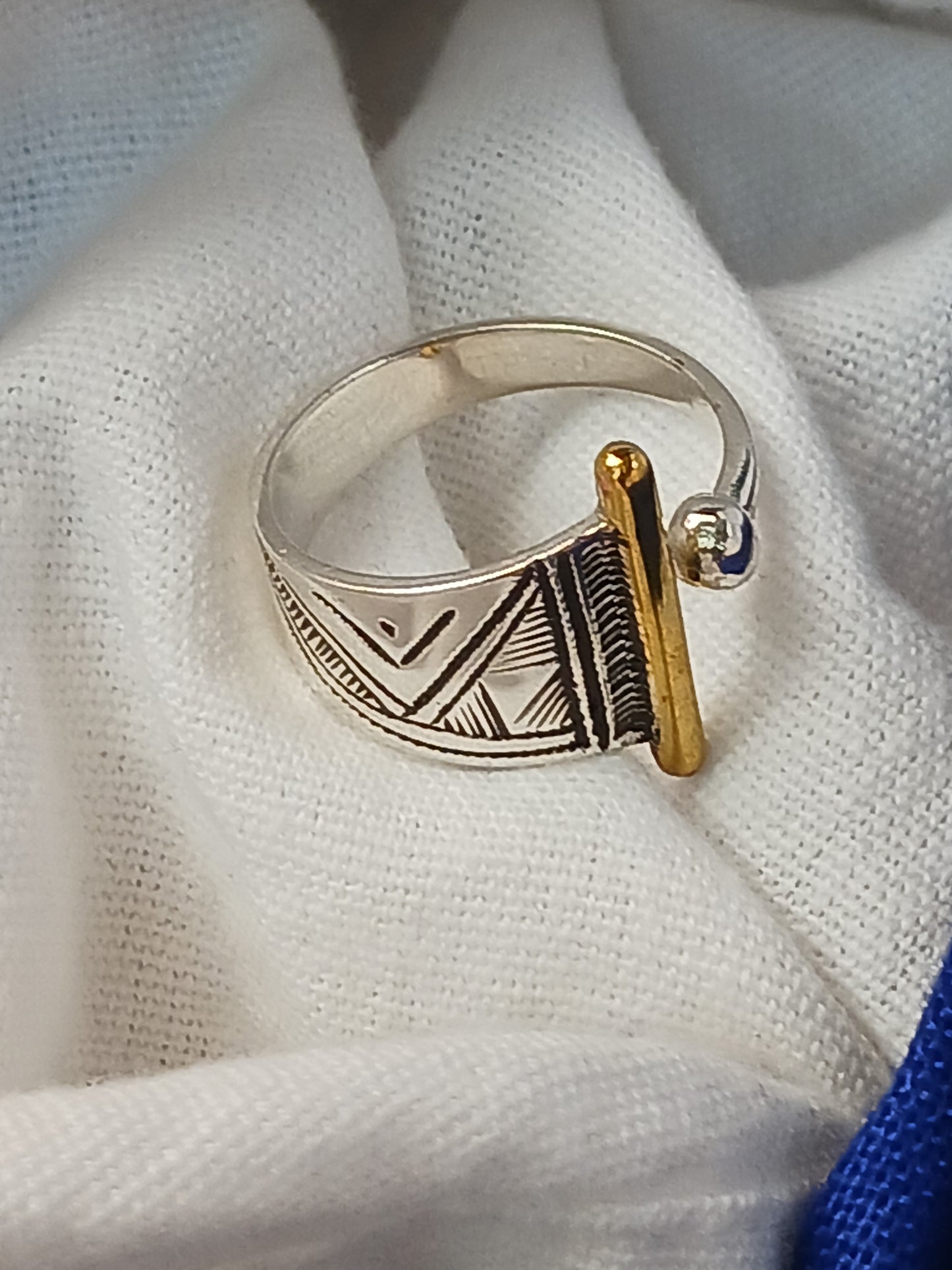 Bague touareg en argent massif