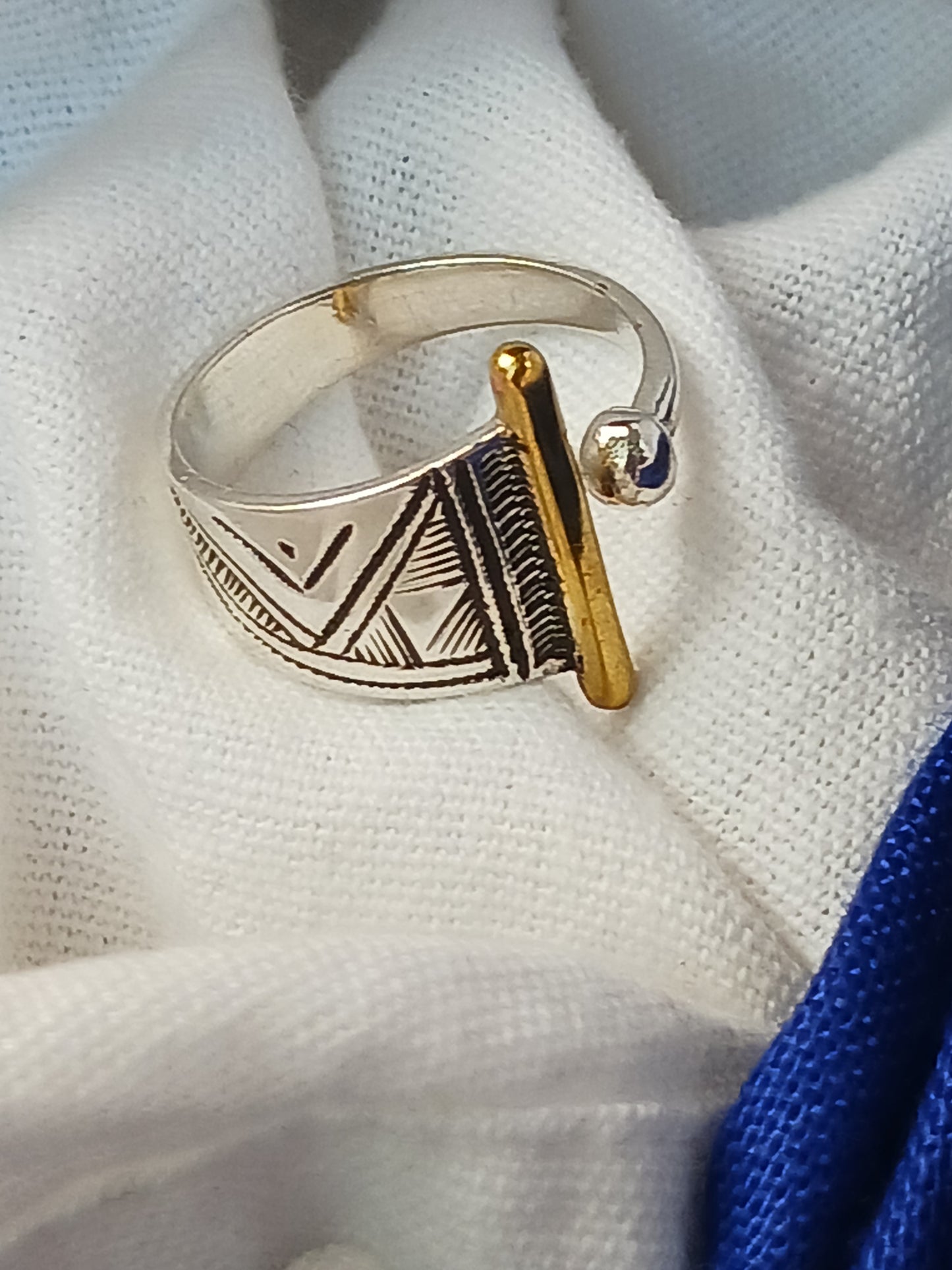 Bague touareg en argent massif