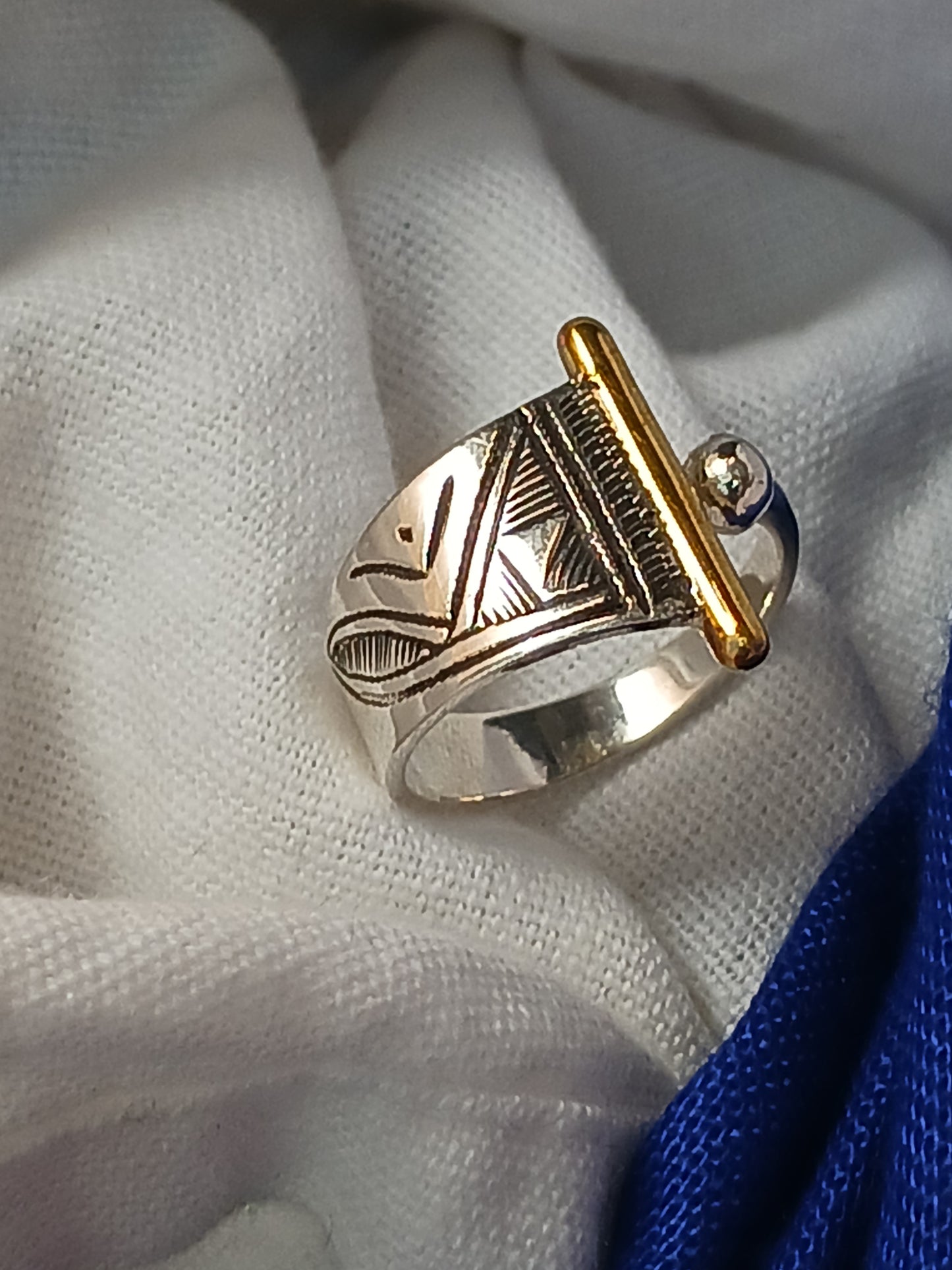 Bague touareg en argent massif