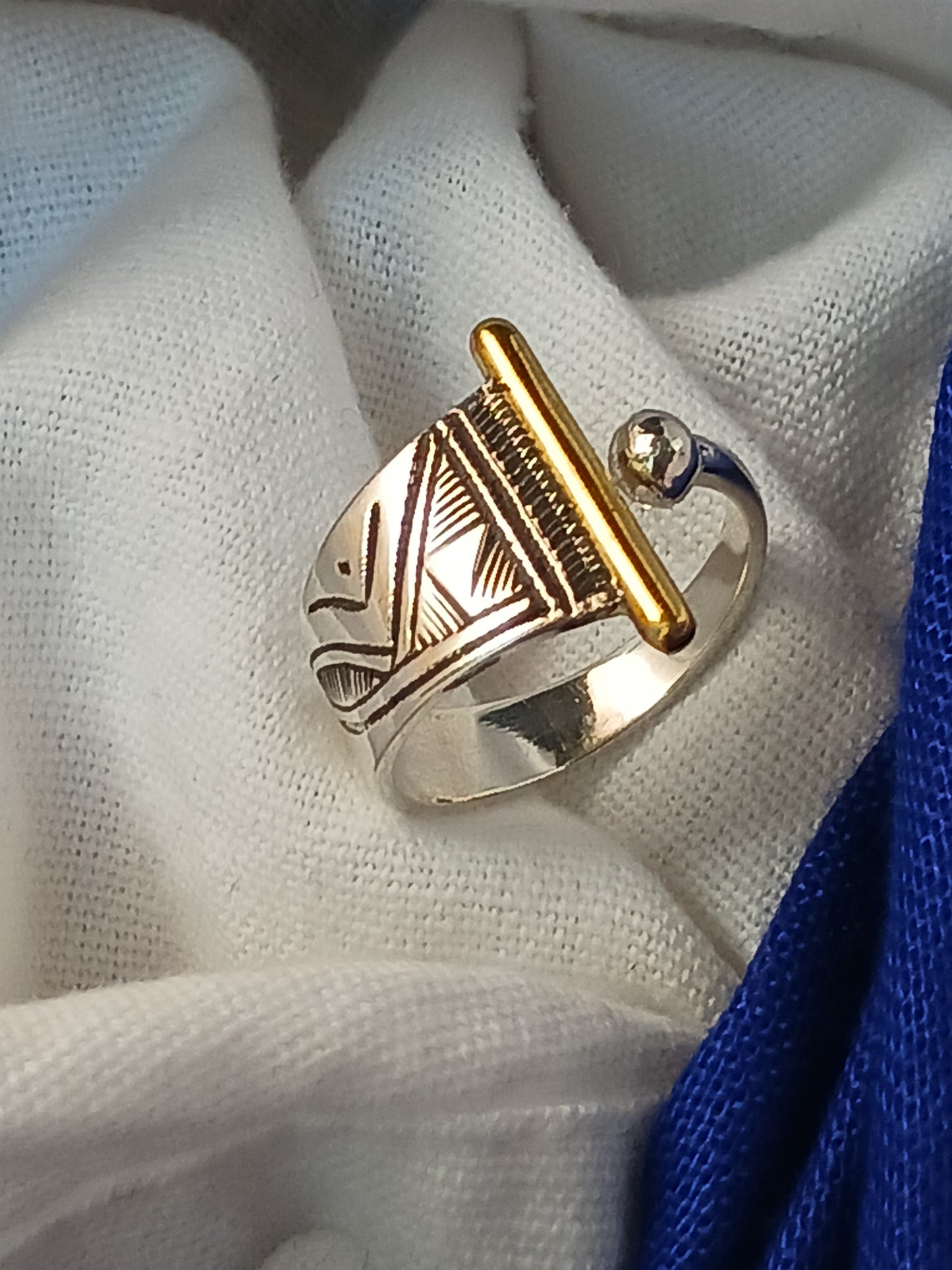 Bague touareg en argent massif