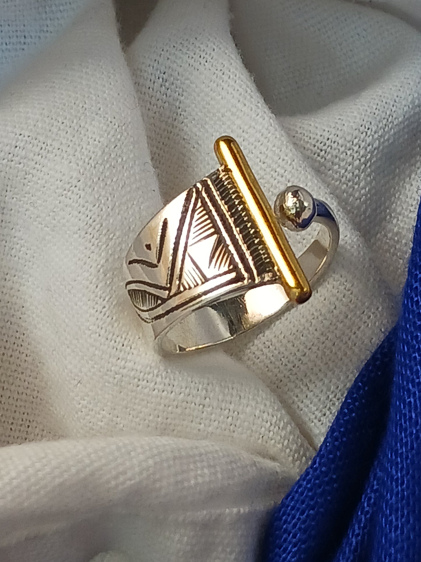 Bague touareg en argent massif