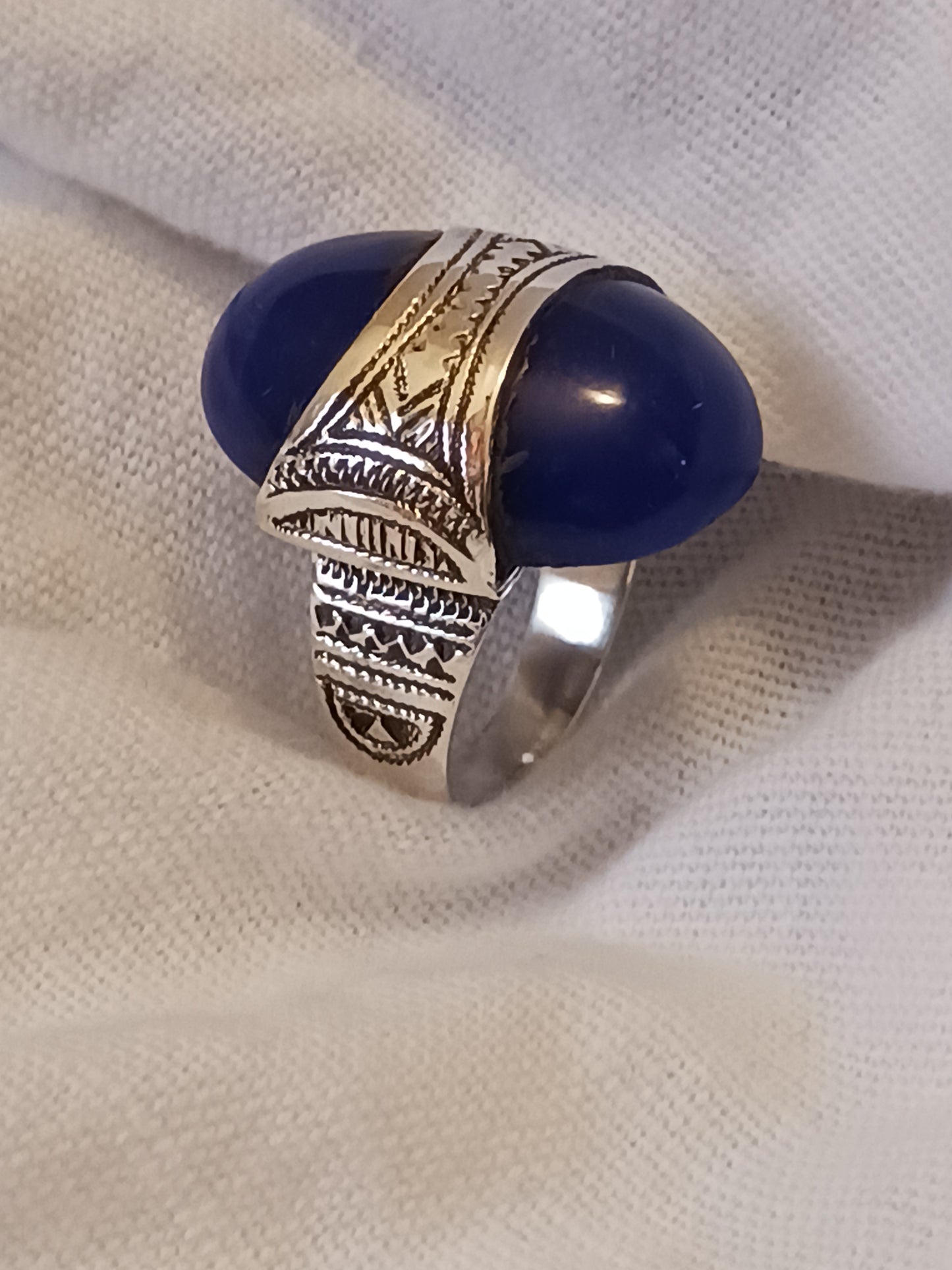 Bague touareg en argent massif