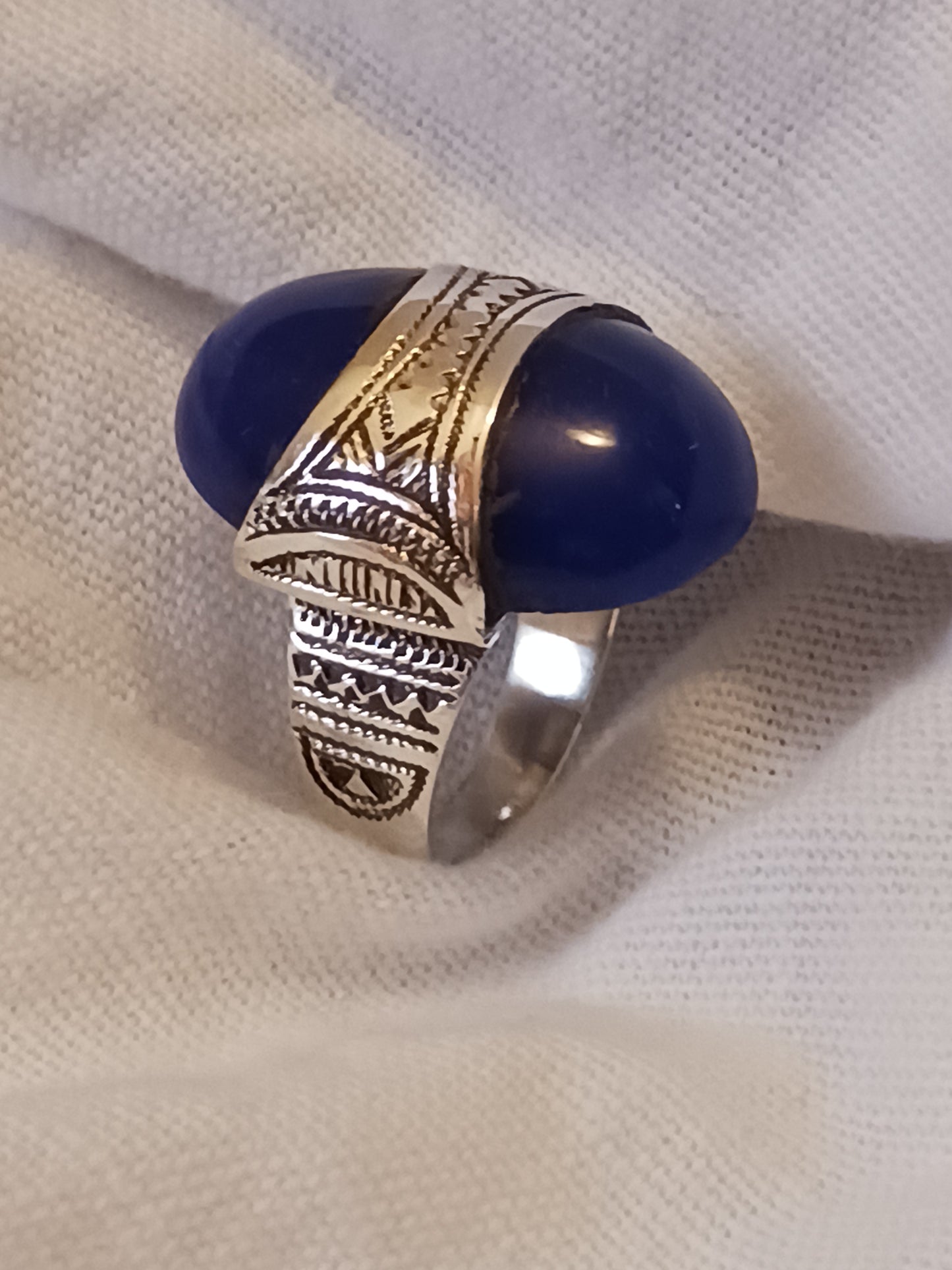 Bague touareg en argent massif