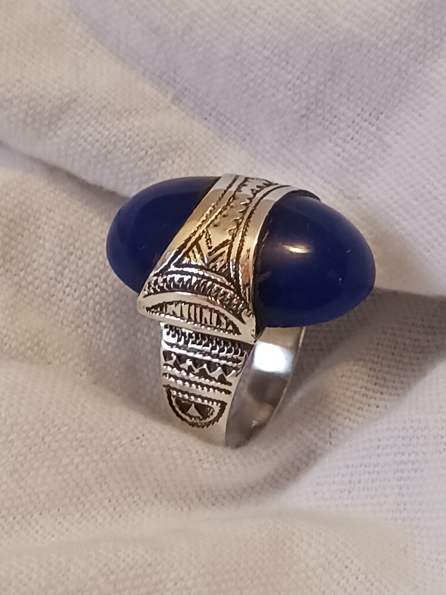 Bague touareg en argent massif